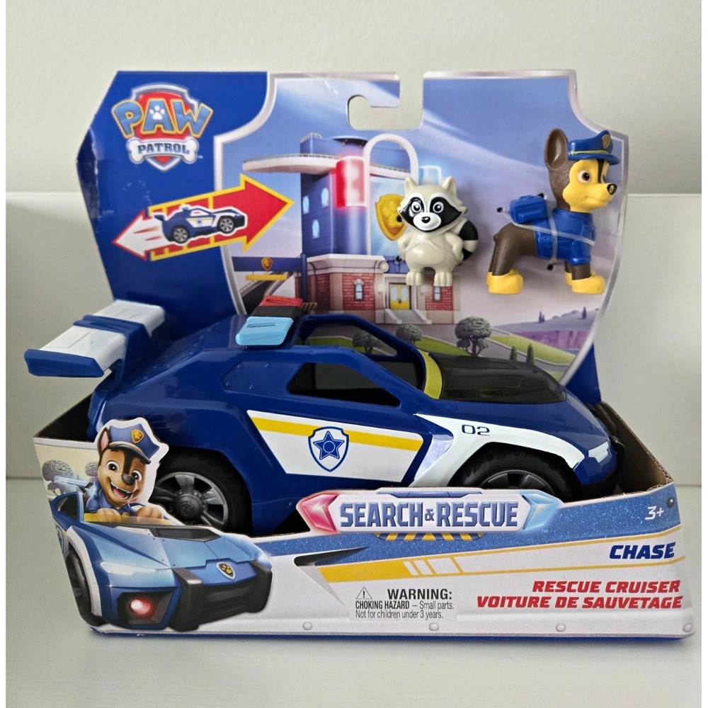 PAW Patrol Chase Rescue Cruiser Car Vehicle w/ Figures